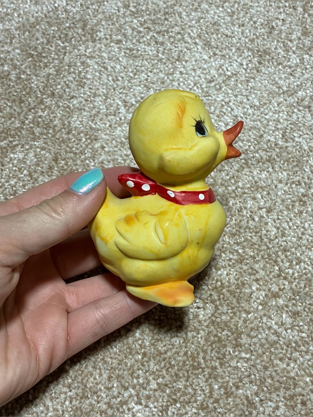 Frankel yellow ceramic baby duck decoration